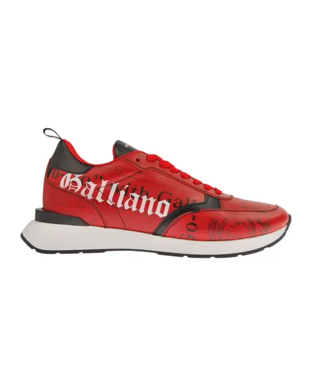 John Galliano Paris Men 's Gazette Logo Runner Sneakers
