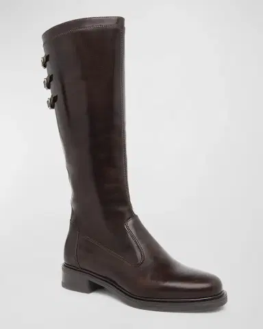 NeroGiardini Leather Buckle Riding Boots | Thumbnail 2