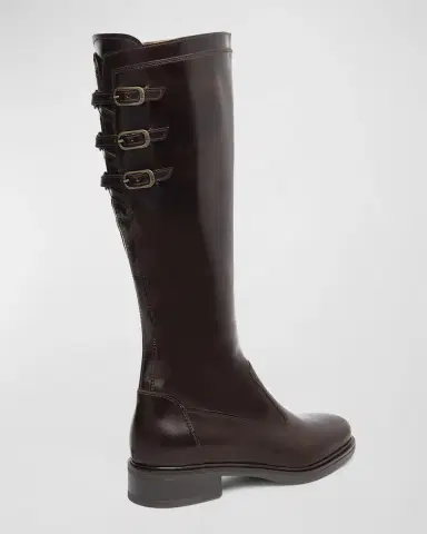 NeroGiardini Leather Buckle Riding Boots | Thumbnail 3