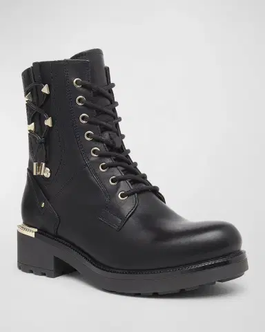 NeroGiardini Leather Corset Moto Booties | Thumbnail 2 NeroGiardini Leather Corset Moto Booties | Thumbnail 2