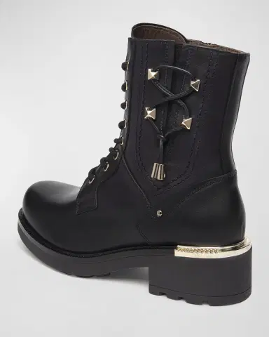NeroGiardini Leather Corset Moto Booties | Thumbnail 3 NeroGiardini Leather Corset Moto Booties | Thumbnail 3
