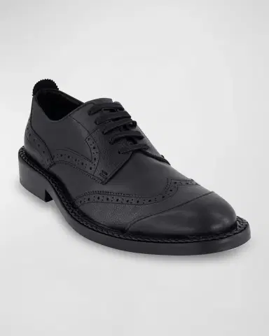 Karl Lagerfeld Paris Men's Braided Welt Wingtip Derby Shoes | Thumbnail 2 Karl Lagerfeld Paris Men's Braided Welt Wingtip Derby Shoes | Thumbnail 2