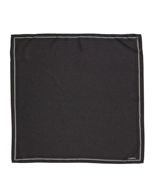 Mini Polka-Dot Silk Square Scarf