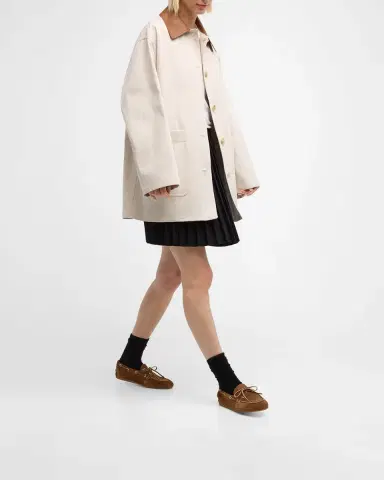 Miu Miu Suede Lace-Up Moccasins | Thumbnail 2