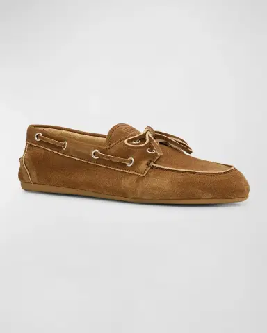 Miu Miu Suede Lace-Up Moccasins | Thumbnail 3