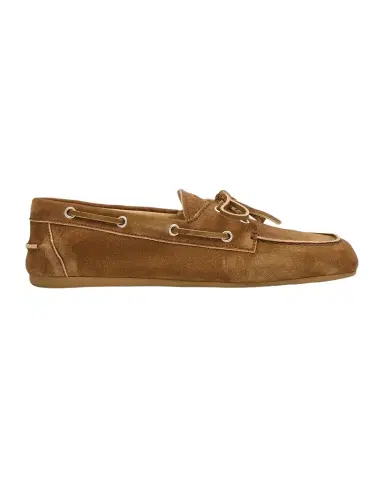 Miu Miu Suede Lace-Up Moccasins | Thumbnail 1