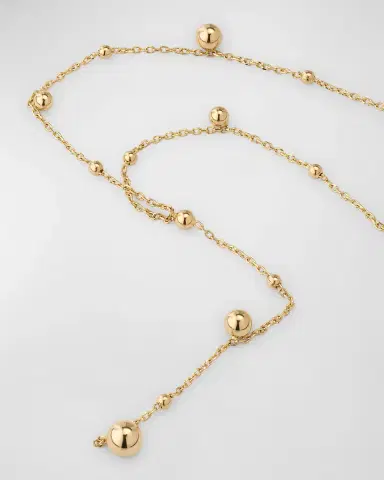 POPPY FINCH 14K Yellow Gold Bubble Lariat Necklace | Thumbnail 2