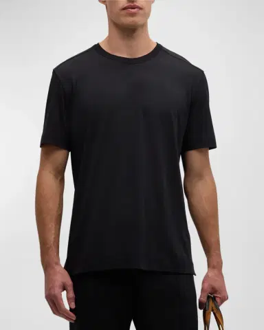 ZEGNA Men 's Pure Cotton Crewneck T-Shirt | Thumbnail 3
