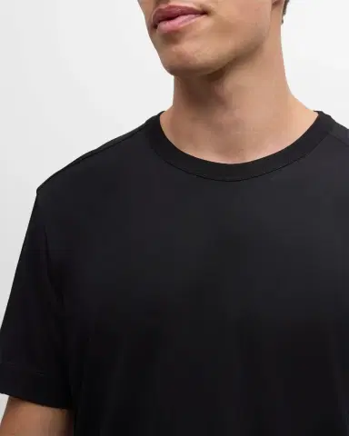 ZEGNA Men 's Pure Cotton Crewneck T-Shirt | Thumbnail 4