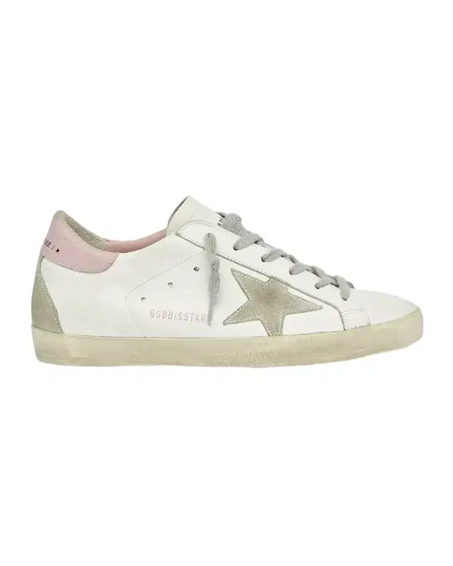 Superstar Leather Upper And Heel Suede Star And Spur Cream Sole Sneakers