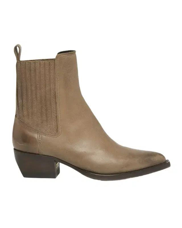 Debbie Pointed Leather Ankle Boots