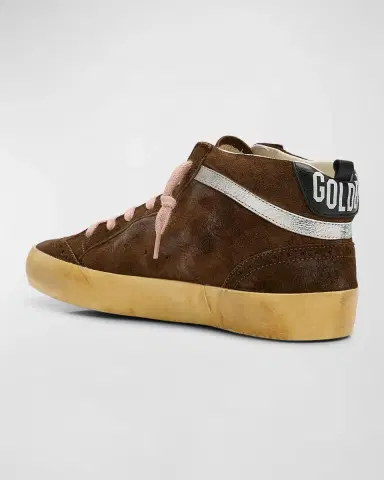 Golden Goose Mid Star Brogue Distressed Suede Sneakers | Thumbnail 4 Golden Goose Mid Star Brogue Distressed Suede Sneakers | Thumbnail 4