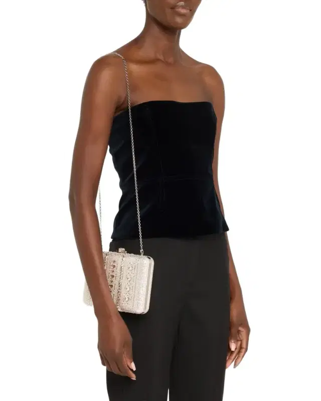 Radiant Jewel Crystal Slim Clutch Bag