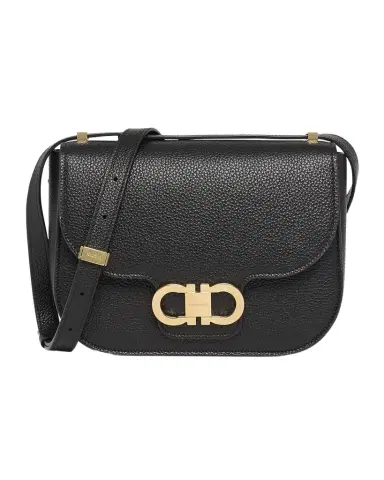 Ferragamo Double Gancio Flap Leather Crossbody Bag | Thumbnail 1 Ferragamo Double Gancio Flap Leather Crossbody Bag | Thumbnail 1