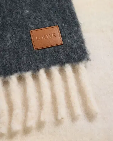 Loewe Textured Wool-Blend Fringe Scarf | Thumbnail 3 Loewe Textured Wool-Blend Fringe Scarf | Thumbnail 3