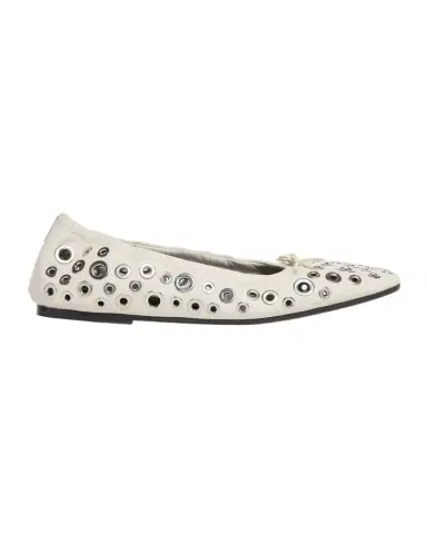 Golden Goose Amy Grommet Zip Leather Ballerina Flats | Thumbnail 1