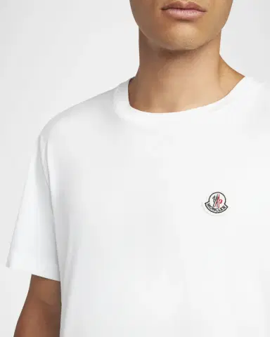 Moncler Men's 3-Pack Logo Patch Cotton T-Shirts | Thumbnail 4