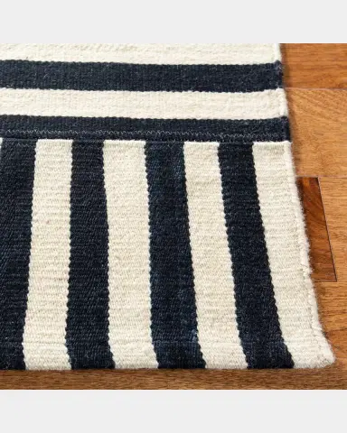 Ralph Lauren Home Celeste Stripe Patch Hand-Woven Rug | Thumbnail 2 Ralph Lauren Home Celeste Stripe Patch Hand-Woven Rug | Thumbnail 2