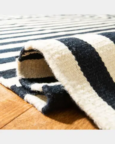 Ralph Lauren Home Celeste Stripe Patch Hand-Woven Rug | Thumbnail 3 Ralph Lauren Home Celeste Stripe Patch Hand-Woven Rug | Thumbnail 3
