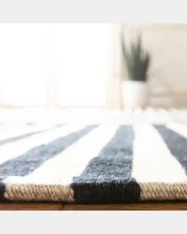 Ralph Lauren Home Celeste Stripe Patch Hand-Woven Rug | Thumbnail 4 Ralph Lauren Home Celeste Stripe Patch Hand-Woven Rug | Thumbnail 4
