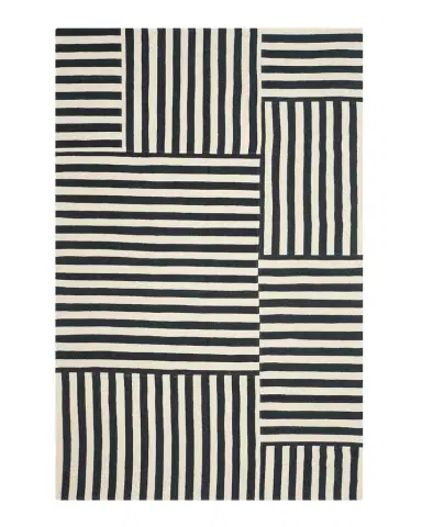 Ralph Lauren Home Celeste Stripe Patch Hand-Woven Rug | Thumbnail 1 Ralph Lauren Home Celeste Stripe Patch Hand-Woven Rug | Thumbnail 1