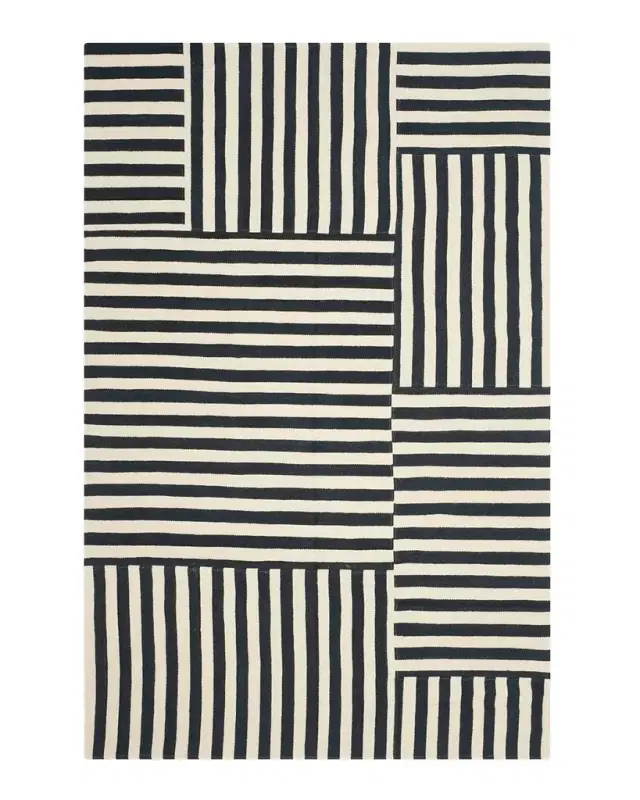 Ralph Lauren Home Celeste Stripe Patch Hand-Woven Rug