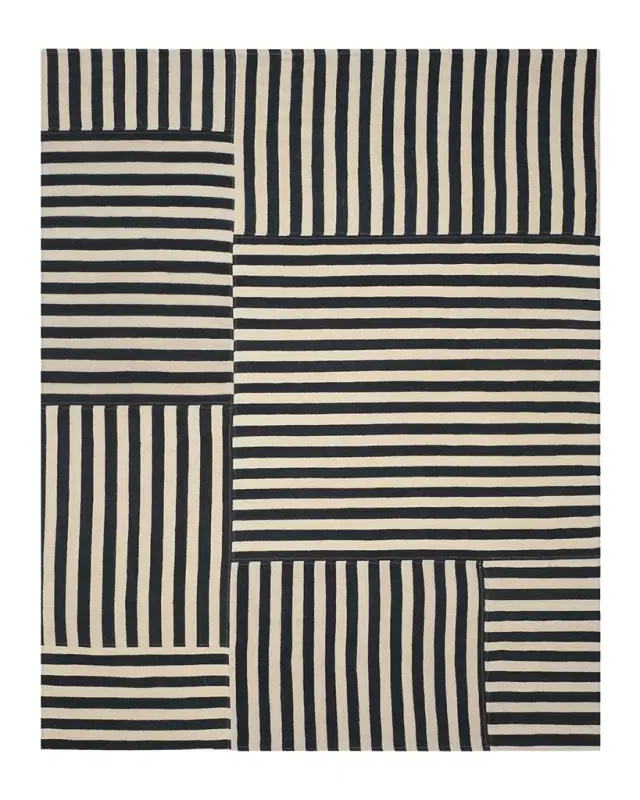 Ralph Lauren Home Celeste Stripe Patch Hand-Woven Rug