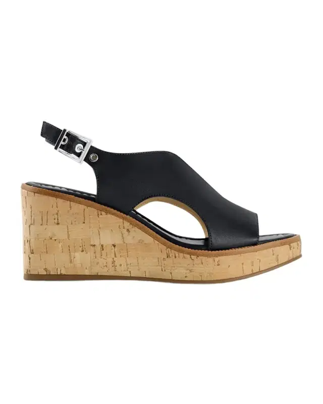 Kuarta Leather Cork Wedge Sandals