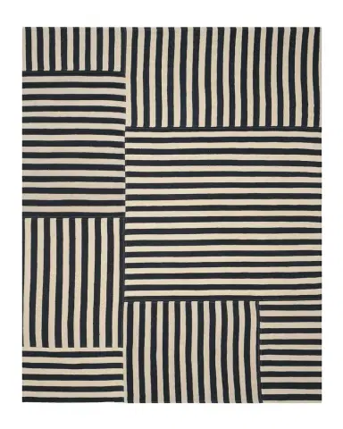 Ralph Lauren Home Celeste Stripe Patch Hand-Woven Rug | Thumbnail 1 Ralph Lauren Home Celeste Stripe Patch Hand-Woven Rug | Thumbnail 1