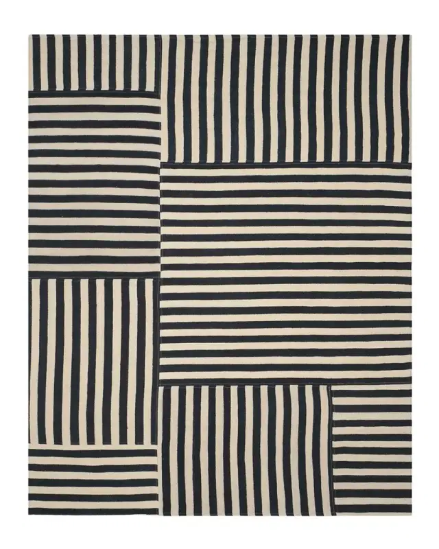 Ralph Lauren Home Celeste Stripe Patch Hand-Woven Rug