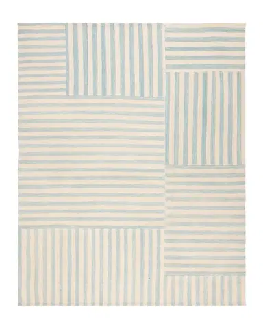 Ralph Lauren Home Celeste Stripe Patch Hand-Woven Rug | Thumbnail 1 Ralph Lauren Home Celeste Stripe Patch Hand-Woven Rug | Thumbnail 1