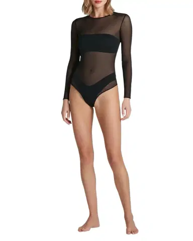 Commando Long-Sleeve Mesh Bodysuit | Thumbnail 1