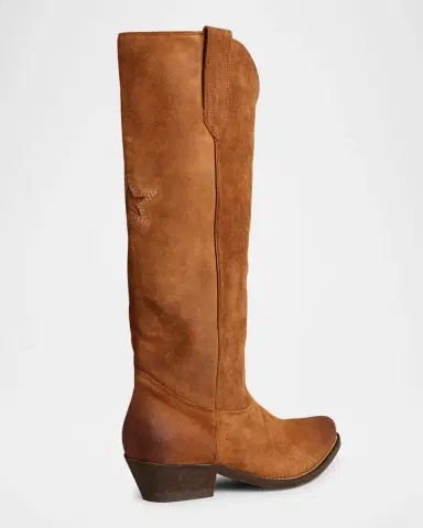 Golden Goose Wish Star Embroidered Suede Cowboy Boots | Thumbnail 3 Golden Goose Wish Star Embroidered Suede Cowboy Boots | Thumbnail 3