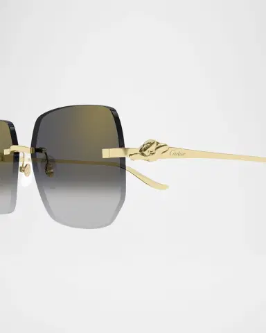 Cartier Rimless Metal Butterfly Sunglasses | Thumbnail 2 Cartier Rimless Metal Butterfly Sunglasses | Thumbnail 2