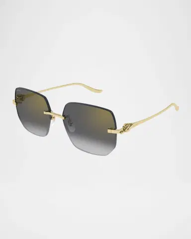 Cartier Rimless Metal Butterfly Sunglasses | Thumbnail 3 Cartier Rimless Metal Butterfly Sunglasses | Thumbnail 3