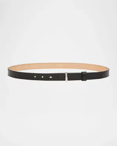 Max Mara Belt Loop 25 Skinny Leather Belt | Thumbnail 2