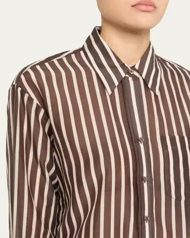 TWP Joey Striped Cotton-Silk Shirt | Thumbnail 8 TWP Joey Striped Cotton-Silk Shirt | Thumbnail 8
