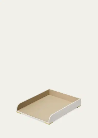 AERIN Classic Leather Paper Tray | Thumbnail 2 AERIN Classic Leather Paper Tray | Thumbnail 2