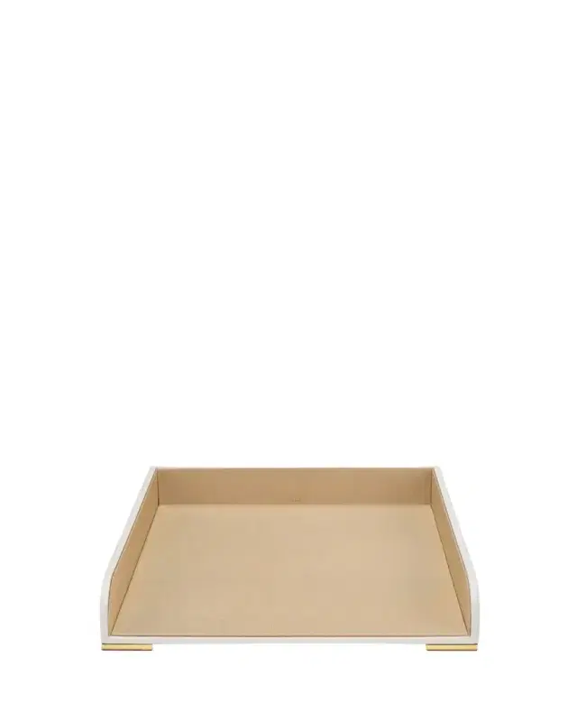 AERIN Classic Leather Paper Tray