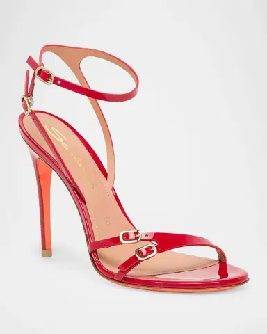 Santoni Virna Patent Buckles Strappy Sandals | Thumbnail 2
