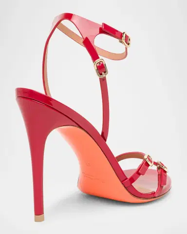Santoni Virna Patent Buckles Strappy Sandals | Thumbnail 3
