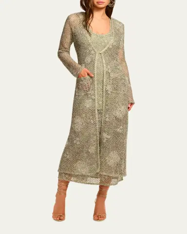 Ramy Brook Liliana Embroidered Crochet Midi Dress | Thumbnail 4 Ramy Brook Liliana Embroidered Crochet Midi Dress | Thumbnail 4