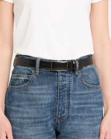 Tory Burch Smooth Leather Plate Belt | Thumbnail 2