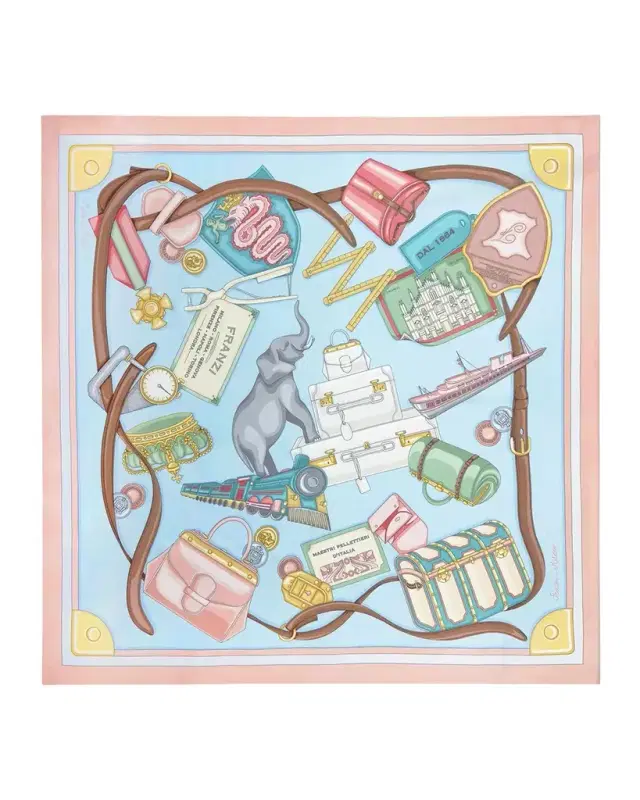Printed Silk Twill Square Scarf