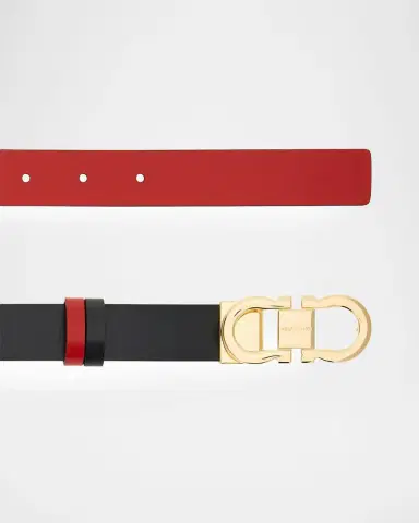 Ferragamo Reversible Leather Gancini Belt | Thumbnail 3