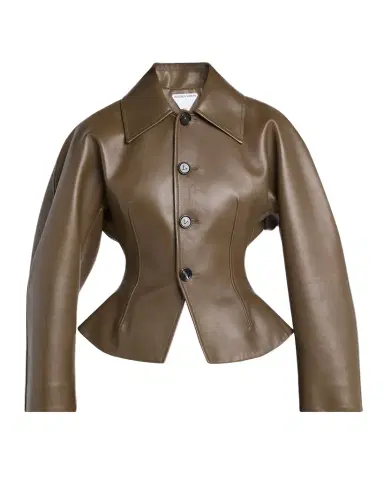 Bottega Veneta Soft Nappa Leather Waister Shirt Jacket | Thumbnail 1