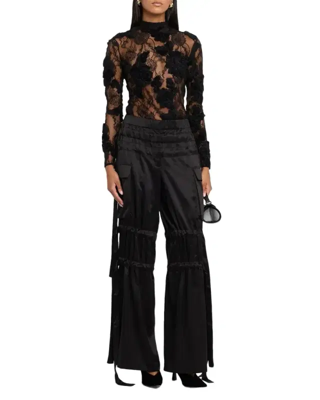 Freja Floral Lace Mock-Neck Top