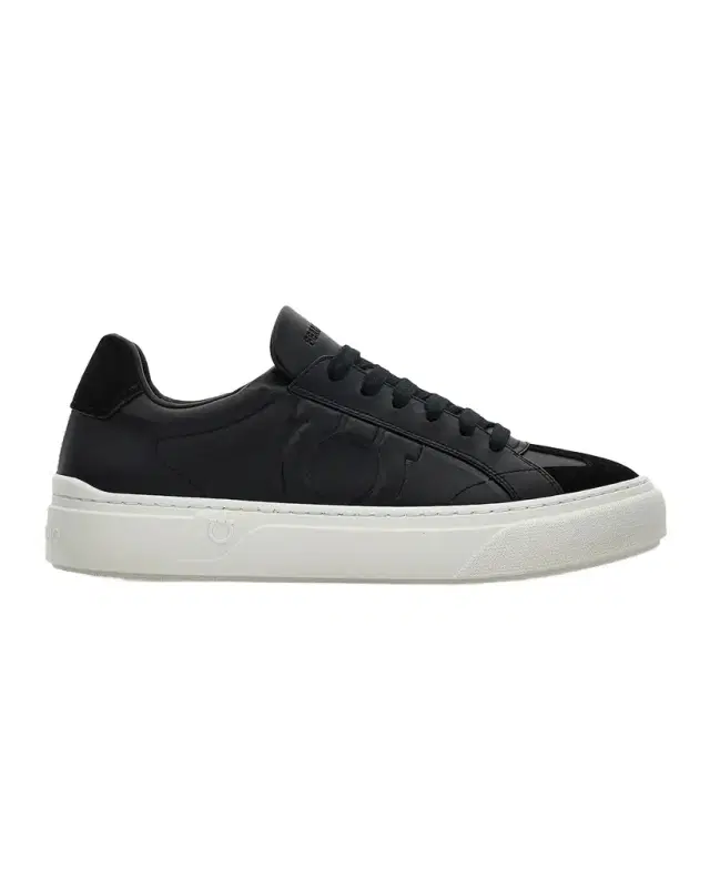 Men 's Gancini Leather Low-Top Sneakers