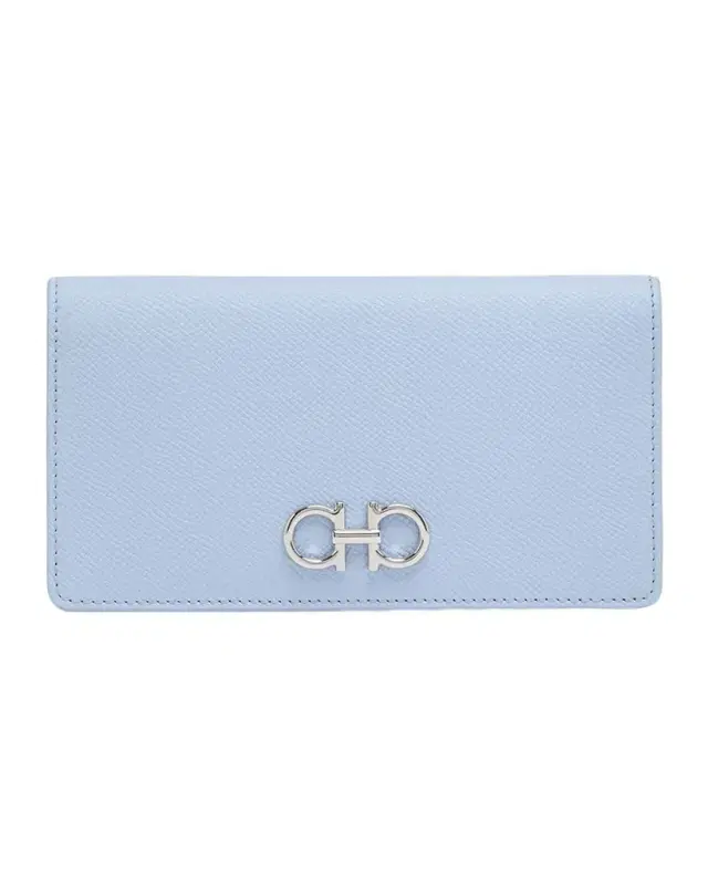 Ferragamo Gancini Hammered Leather Continental Wallet
