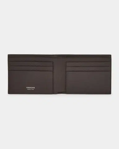 Ferragamo Men's Micro Gancio Leather Bifold Wallet | Thumbnail 3